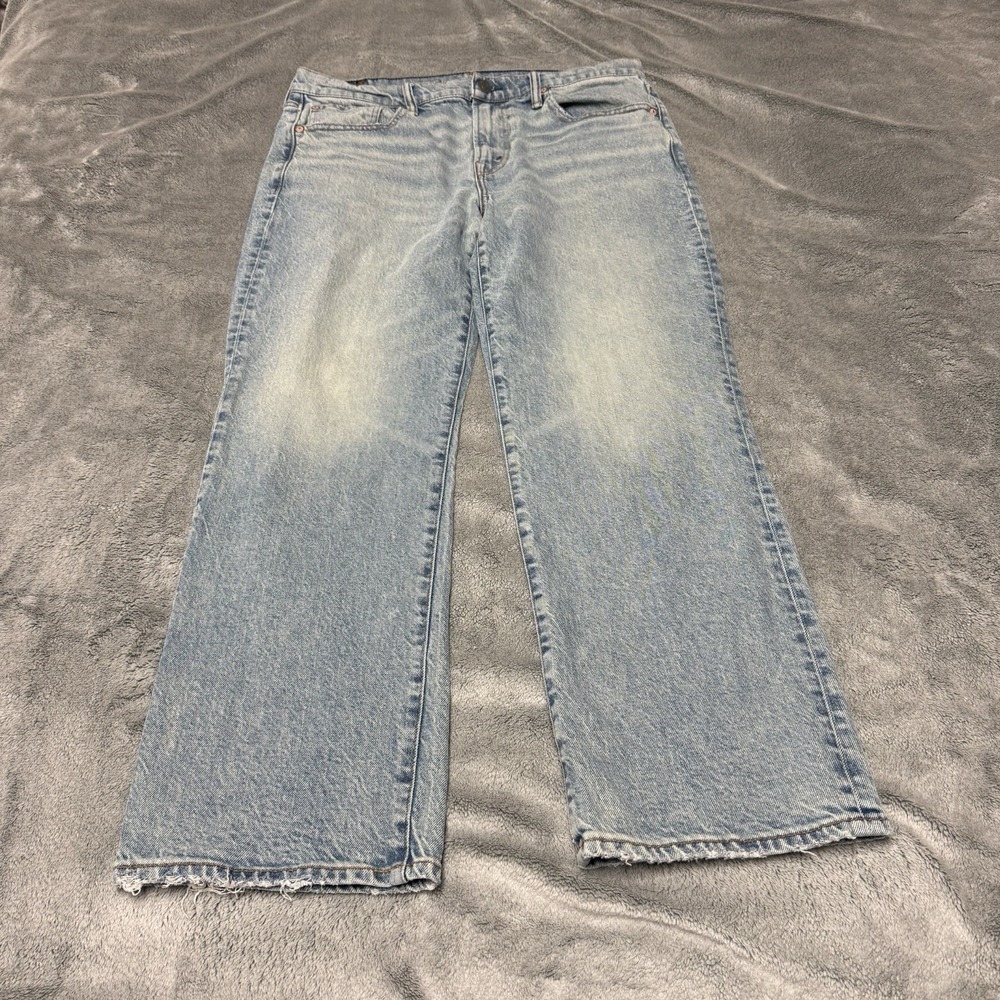 American Eagle Original Bootcut Flex Mens Jeans 34x30 Faded Blue Denim